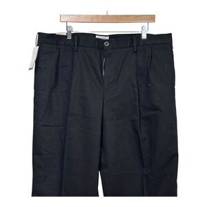 dockers signature khaki relaxed fit pleated black 40x29